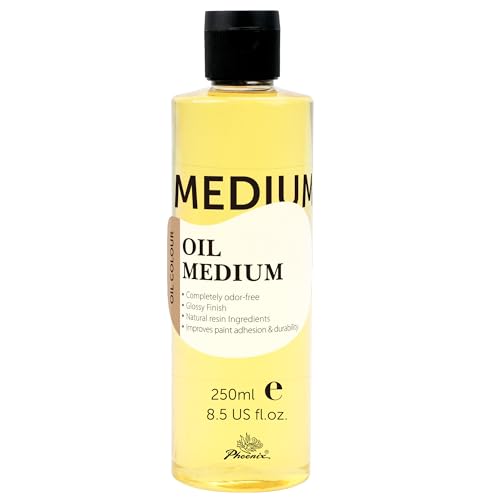 PHOENIX Refined Linseed Oil - 8.5 Fl Oz. / 250ml Bottle | Oil Medium for Painting, Paint Thinner for Oil Based Paints - style: Refined Linseed Oil 8.5 Fl Oz.