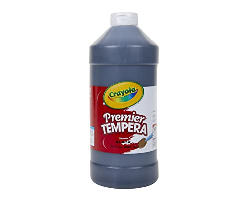 Crayola Premier Tempera Paint - Black (32oz), Paint for Kids, Arts & Crafts Supplies for Classrooms, Nontoxic, Ages 3+ - color: Black