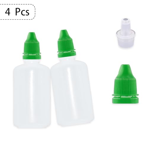 12 Pcs Dropper Bottles, 50ml/1.7 oz Empty Squeezable Small Mouth Dropper Bottle, Liquid Dropper Bottle with Green Cap - color: Green Cap