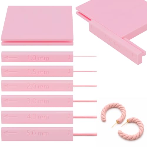 Polymer Clay Bead Roller & Snake Maker, 6 Sizes Strip & Hoop Roller for DIY Earring Jewelry Making