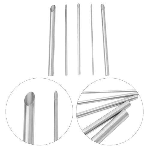 COHEALI 5 Pcs Clay Hole Cutter Set Stainless Steel Pottery Hole Cutter for Sculpture Round Tool for Ceramics Pottery Tools for Trimming and Hollowing 4.33 in Length