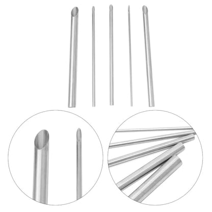 COHEALI 5 Pcs Clay Hole Cutter Set Stainless Steel Pottery Hole Cutter for Sculpture Round Tool for Ceramics Pottery Tools for Trimming and Hollowing 4.33 in Length