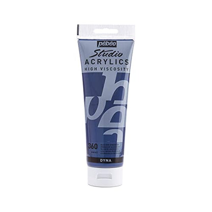 PEBEO Studio Acrylics High Viscosity, Fine Acrylic, 250 ml - Iridescent Blue Black, 8.45 Fl Oz (Pack of 1) - color: Iridescent Blue Black, size: 8.45 Fl Oz (Pack of 1)