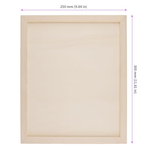 JEUIHAU 15 PCS 10 x 12 Inch Wood Canvas Boards for Painting, Unfinished Blanks Canvas Panel Boards for Crafts, Painting, Pouring Art