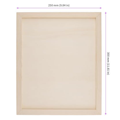 JEUIHAU 15 PCS 10 x 12 Inch Wood Canvas Boards for Painting, Unfinished Blanks Canvas Panel Boards for Crafts, Painting, Pouring Art