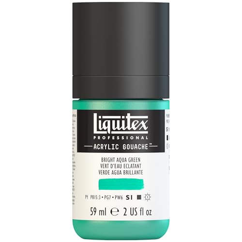 Liquitex Acrylic Gouache, 2-oz (59ml) Bottle, Bright Aqua Green - color: Bright Aqua Green