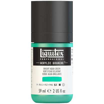 Liquitex Acrylic Gouache, 2-oz (59ml) Bottle, Bright Aqua Green - color: Bright Aqua Green
