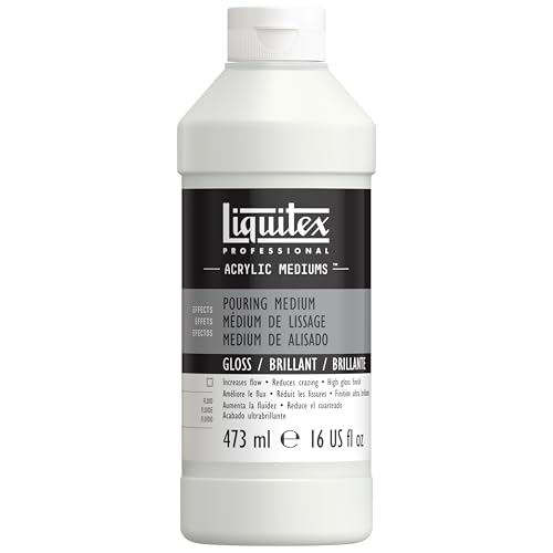 Liquitex Professional Effects Medium, 16-oz, Gloss Pouring Medium | Prepare Color for Smooth Wet Look Pours, Lowers Viscosity; Mix with Any Acrylic Paint, Resistant to Aging, Non-Yellowing - color: Gloss, style: 16-oz