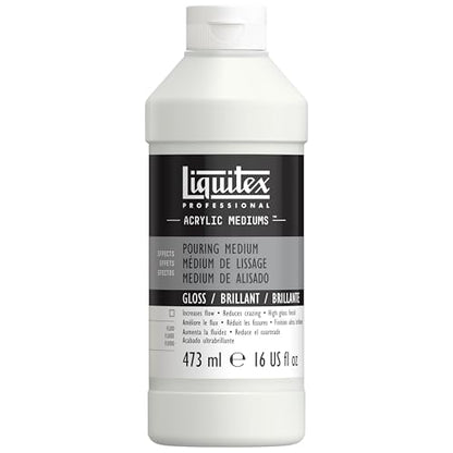 Liquitex Professional Effects Medium, 16-oz, Gloss Pouring Medium | Prepare Color for Smooth Wet Look Pours, Lowers Viscosity; Mix with Any Acrylic Paint, Resistant to Aging, Non-Yellowing - color: Gloss, style: 16-oz