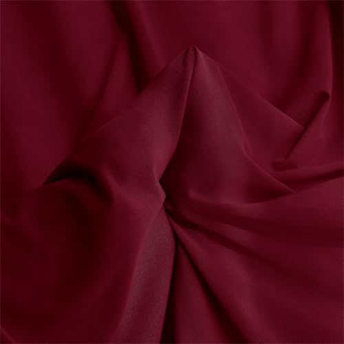 Manyshofu Burgundy Mesh Fabric by The Yard 4-Way Stretch, 60 Wide (1 Yard) - color: Burgundy, size: 1 Yard