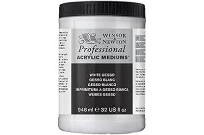 Winsor & Newton Professional Acrylic Medium, White Gesso, 946ml - color: White Gesso, style: 946ml (32-oz)