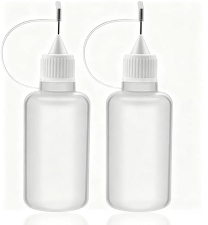 2pc 5ml Precision Needle Tip, Empty Dropper Plastic Bottles, glue needle applicator, Applicator DIY Quilling Tool Squeeze Bottle for Paper Quilling DIY Craft
