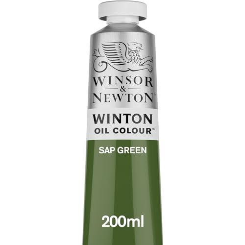Winsor & Newton Winton Oil Color, 200ml Tube, Sap Green | High-quality pigments, Durable, Lightfast, Permanent, Uniform Consistency, Great Pigment Load - color: Sap Green, size: 6.75 Fl Oz (Pack of 1), style: 6.75-oz Tube
