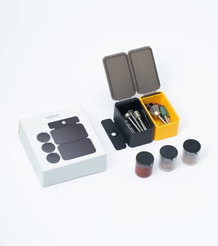 HOTO Rotary Tool Accessories Kit, 60-Piece Set, Fits 1/8'' (3.2mm) & 3/32'' (2.3mm), Sanding, Grinding, Cutting, Drilling, Sharpening, Carving & Engraving