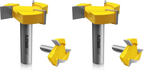 PLATINUMEDGE Spoilboard Surfacing Router Bit, 1/2-Inch Shank 2-Inch Cutting Diameter, Slab Flattening Router Bit Planing Wood Planer Bit (Carbide) (Pack of 2) - size: 1 Piece - 1/2 Inch Shank (Pack of 2)