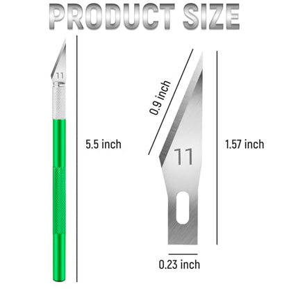 Exacto Knife, 10 Pack Exacto Knife Set, Craft Knives with Sharp Blades, Precision Knife for Paper, Vinyl, Cardstock, Stencil, Scrapbooking, Model Making, Creative DIY Art Projects (Green) - color: Grenn, size: 10 Pack