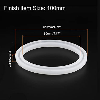 HARFINGTON Bracelet Mold Bangle Ring Mold Silicone Round Epoxy 100mm Wristlet Keychains Mold for DIY Resin Bangle Bracelet Car Key Chain Jewelry Making - size: 95mmx120mm