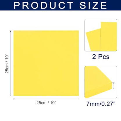 MECCANIXITY Foam Sheets Crafts 10x10 Inch 7mm EVA Craft Foam Paper Foam Sheets for Crafts Projects DIY Cosplay Modeling, Yellow, 2 Sheets - color: Yellow, size: 7mm