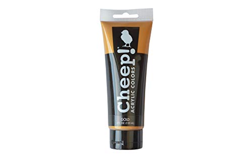 Cheep! Acrylic Paints, 4 oz. Tube - Gold, Perfect for Artists - Quality Acrylic Paint Heavy Body Paint Artist and Student - color: Gold