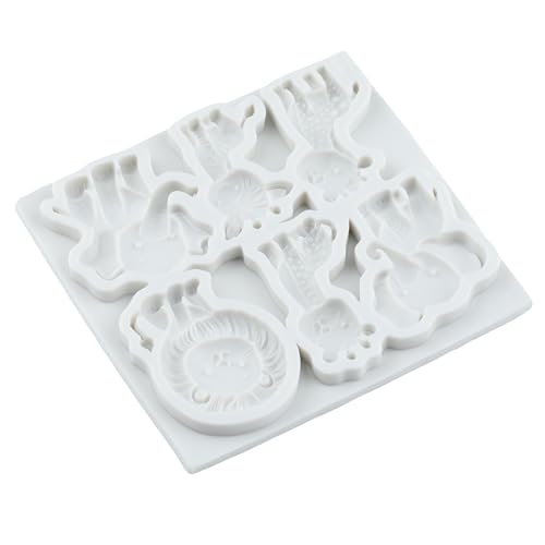 Animal Polymer Clay Mold Lion Elephant Giraffe Silicone Molds - color: Style R