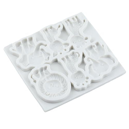 Animal Polymer Clay Mold Lion Elephant Giraffe Silicone Molds - color: Style R