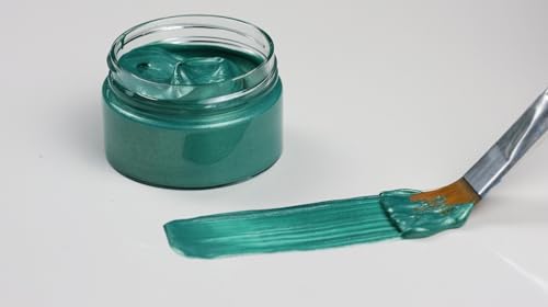 DGAGA Metallic Acrylic Paint,Metallic Green Paint,1.69 OZ/Jar,Chalk Paste Paints,Metalli Paste for Crafts Color-shifting Glass Paints,Blendable,Painting on Rocks,Wood,Canvas,Fabric,Ceramic - color: Metallic Green Paint