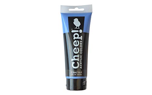 Cheep! Acrylic Paints, 4 oz. Tube - Cobalt Blue, Perfect for Artists - Quality Acrylic Paint Heavy Body Paint Artist and Student - color: Cobalt Blue