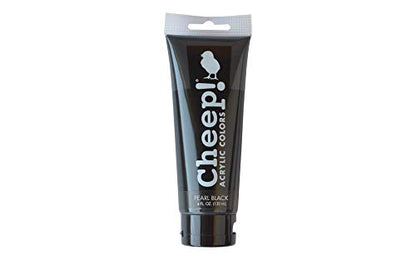 Cheep! Acrylic Paints, 4 oz. Tube - Pearl Black, Perfect for Artists - Quality Acrylic Paint Heavy Body Paint Artist and Student - color: Pearl Black
