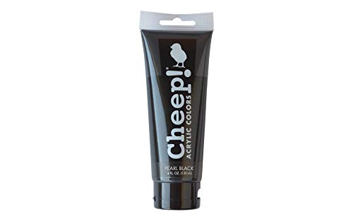 Cheep! Acrylic Paints, 4 oz. Tube - Pearl Black, Perfect for Artists - Quality Acrylic Paint Heavy Body Paint Artist and Student - color: Pearl Black