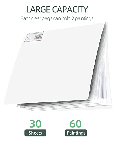 SXhyf A3 Diamond Painting Storage Book 16.5x12.1in for Display 60 Pages - color: White