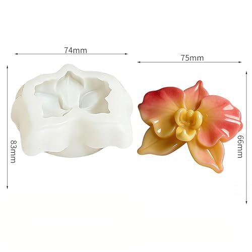 Phalaenopsis Flower Petal Mold - Cylinder Molds Silicone Wave Spiral Candle Mold - Silicone Resin Casting Molds for Candle & Resin & Soap Craft Supplies - color: xre-SP-99