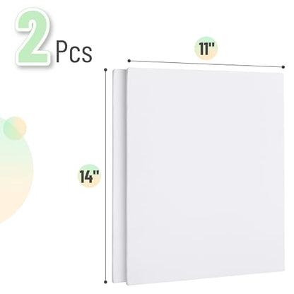 Mr. Pen- Canvas Panels, 2 Pack, 11x14 Inches | Triple Primed for Oil & Acrylic Paints, Canvas Boards for Painting, Painting, Blank Canvas for Painting, 3mm Thickness - size: 11x14 Inches, 2 Pack