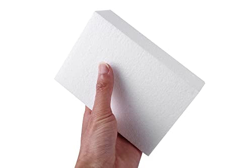 AMZQNART 8pcs 6x4x2in Craft Foam Blocks White for DIY Crafting and Model - size: 6×4×2in-8pcs