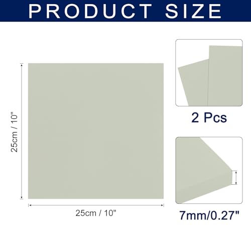 MECCANIXITY Foam Sheets Crafts 10x10 Inch 7mm EVA Craft Foam Paper Foam Sheets for Crafts Projects DIY Cosplay Modeling, Light Grey, 2 Sheets - color: Light Grey, size: 7mm