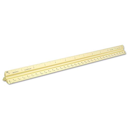 Alumicolor Aluminum Architect Solid Drafting Scale, 12IN, Gold - color: Gold, size: 12 Inch, style: Architect