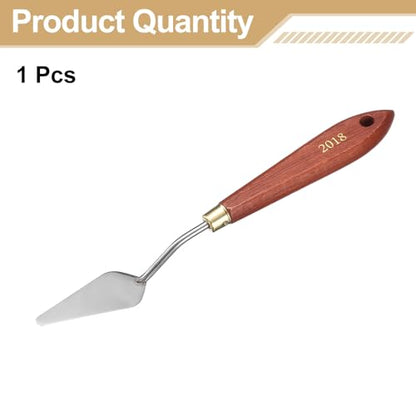 HARFINGTON Palette Knife Painting Tool 2.36" x 0.98" Stainless Steel Teardrop Blade 8.07" Length Spatula Painting Pallet Knives with Hole Beech Wood Handle for Oil Acrylic Canvas, Red/Silver - size: 8.07" x 0.98" x 2.36"