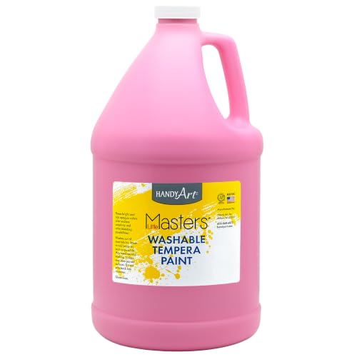 Handy Art Little Masters Washable Tempera Paint, Pink, Gallon 128 oz - color: Pink, size: 128 Fl Oz