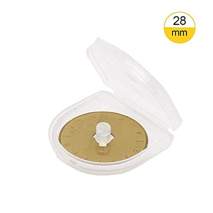 Titanium Rotary Cutter Blades 28mm 10 Pack Replacement Blades for Fabric | Titanium-Coated Rotary Blades for Smooth Cutting of Fabric Paper and Craft Sharp and Durable for Quilting Sewing Scrapbooking - size: 28mm