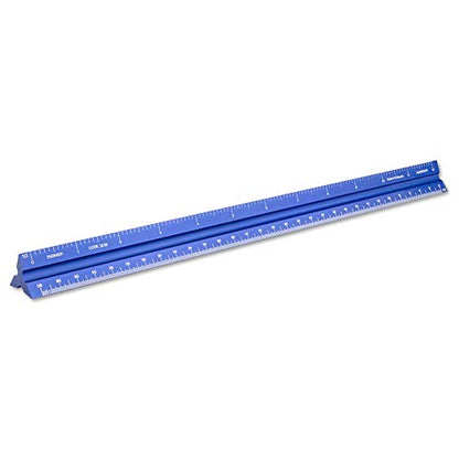 Alumicolor Aluminum Engineer Solid Drafting Scale, 12IN, Blue - color: Blue, size: 12 Inch, style: Engineer