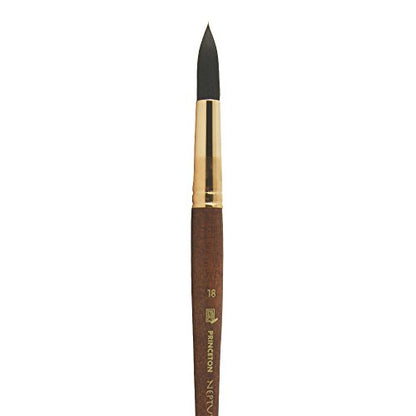 Princeton Neptune Round Brush, Synthetic, Short Handle, Size 18, 1 Count - size: Size 18