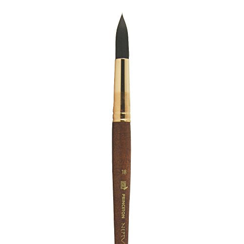 Princeton Neptune Round Brush, Synthetic, Short Handle, Size 18, 1 Count - size: Size 18