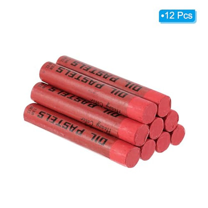 PATIKIL Red Oil Pastels, 12Pcs Soft Oil Crayons Creamy Pastels Stick Art Supplies for Art Painting Drawing Blending Graffiti for Artists Beginners - color: Red