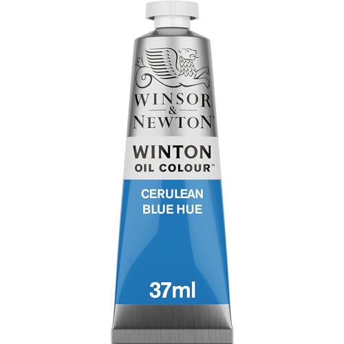 Winsor & Newton Winton Oil Color, 37ml Tube, Cerulean Blue Hue | High-quality pigments, Durable, Lightfast, Permanent, Uniform Consistency, Great Pigment Load - color: Cerulean Blue Hue, size: 1.25 Fl Oz (Pack of 1), style: 1.25-oz Tube