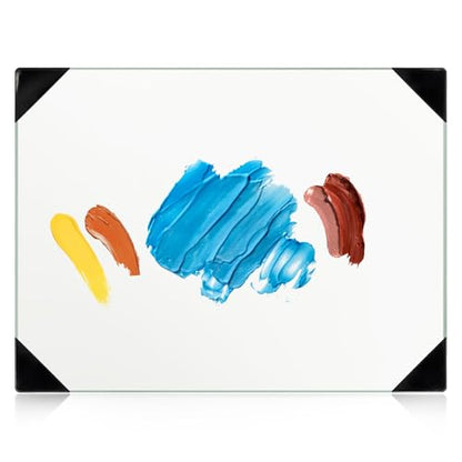Glass Palette for Oil Painting, 16 x 12 Inches, Ultra Clear, Easy to Clean - color: 1pc-clear, size: 16" x 12" x 0.2"