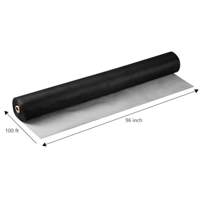 Fiberglass Window Screen Roll 96" x 100' Continuous Roll UV Protection Install and Repair Door and Window Screen(96" x 100', Black) - color: Black, size: 96" x 100'