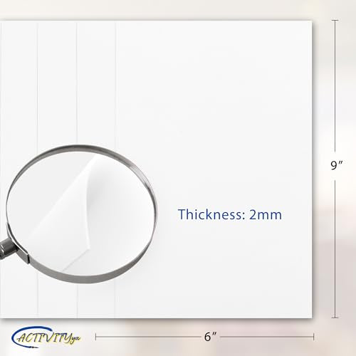 White EVA Foam Sheets, 6 x 9 Inch, 2mm Thick – Foam Paper for DIY Arts and Crafts, School Projects, and More – 8 Pack - color: White