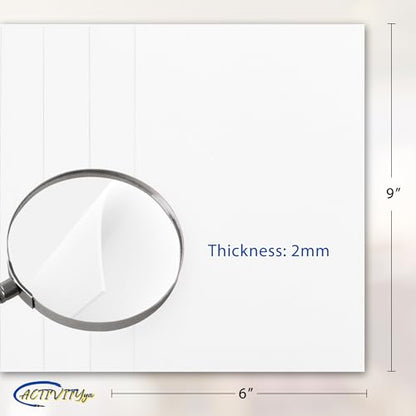 White EVA Foam Sheets, 6 x 9 Inch, 2mm Thick – Foam Paper for DIY Arts and Crafts, School Projects, and More – 8 Pack - color: White