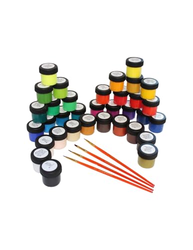 Daler Rowney Simply Acrylic Paint 40 Piece Set in Metal Case | 1 Count. Perfect for painting, art lessons, crafts and creative projects - style: 40 Pack