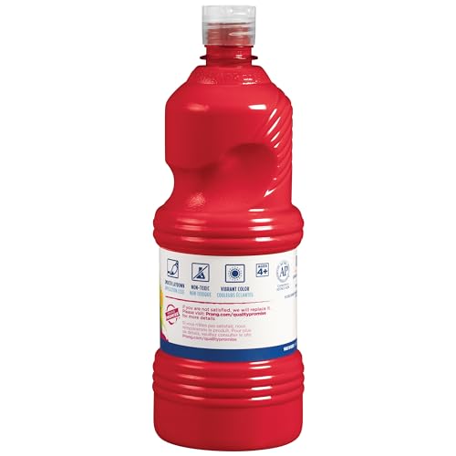 Prang Ready-to-Use Tempera Paint, Red, 32 Oz., 1 Count - color: Red