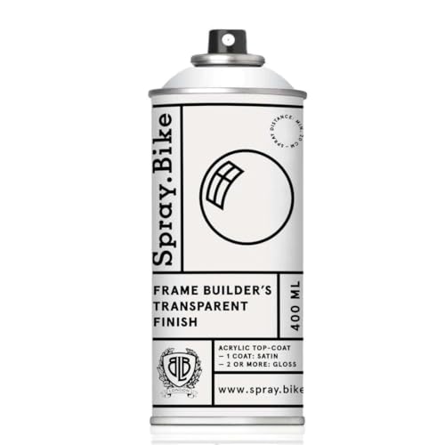 Spray.Bike Frame Builder's Transparent Finish - Clear Gloss | Protective Satin/Gloss Finish Spray for Steel, Aluminum, Carbon | Weatherproof Finishing Coat, 400ml - color: Clear - Gloss Finish